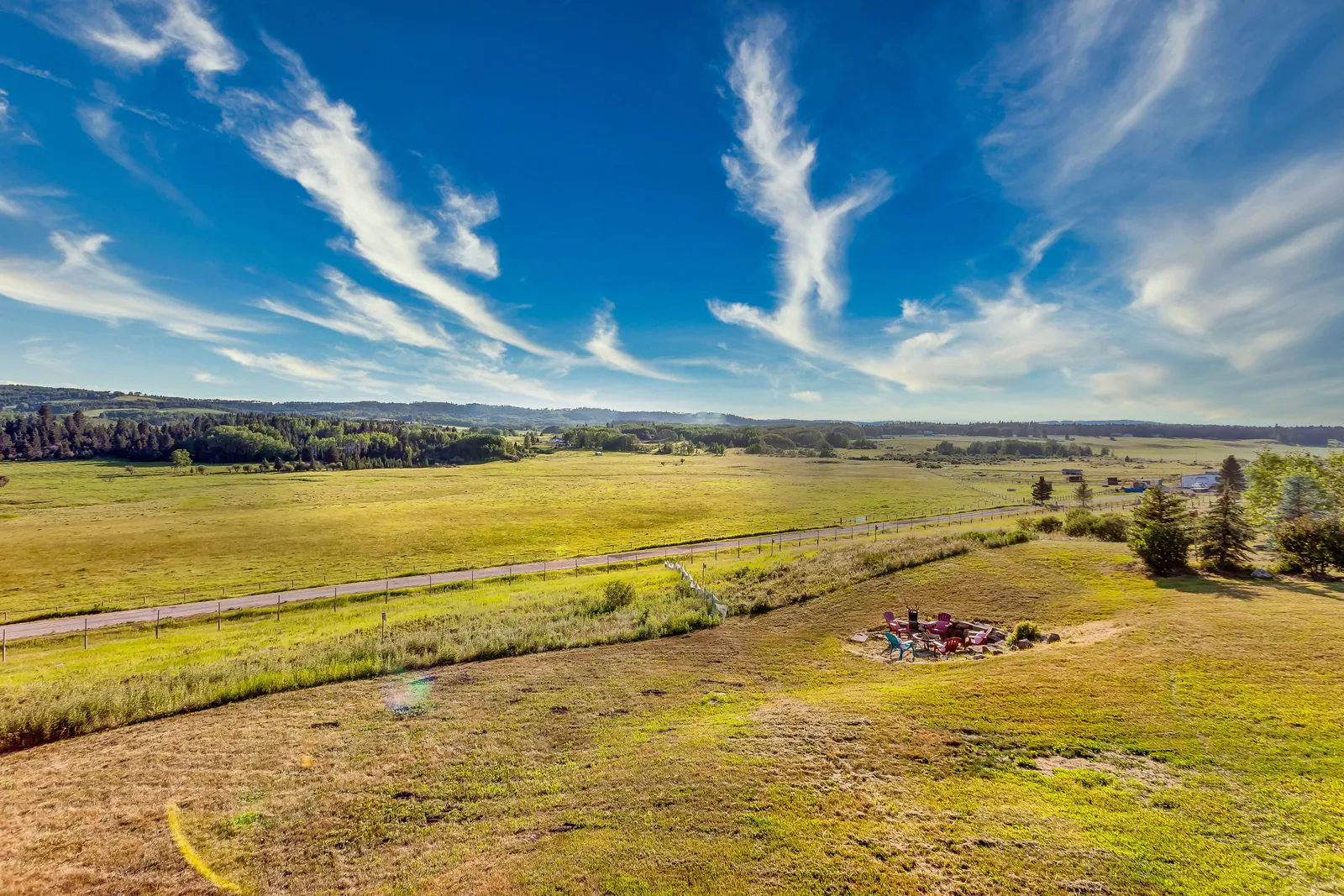 Panoramic valley view from the hilltop