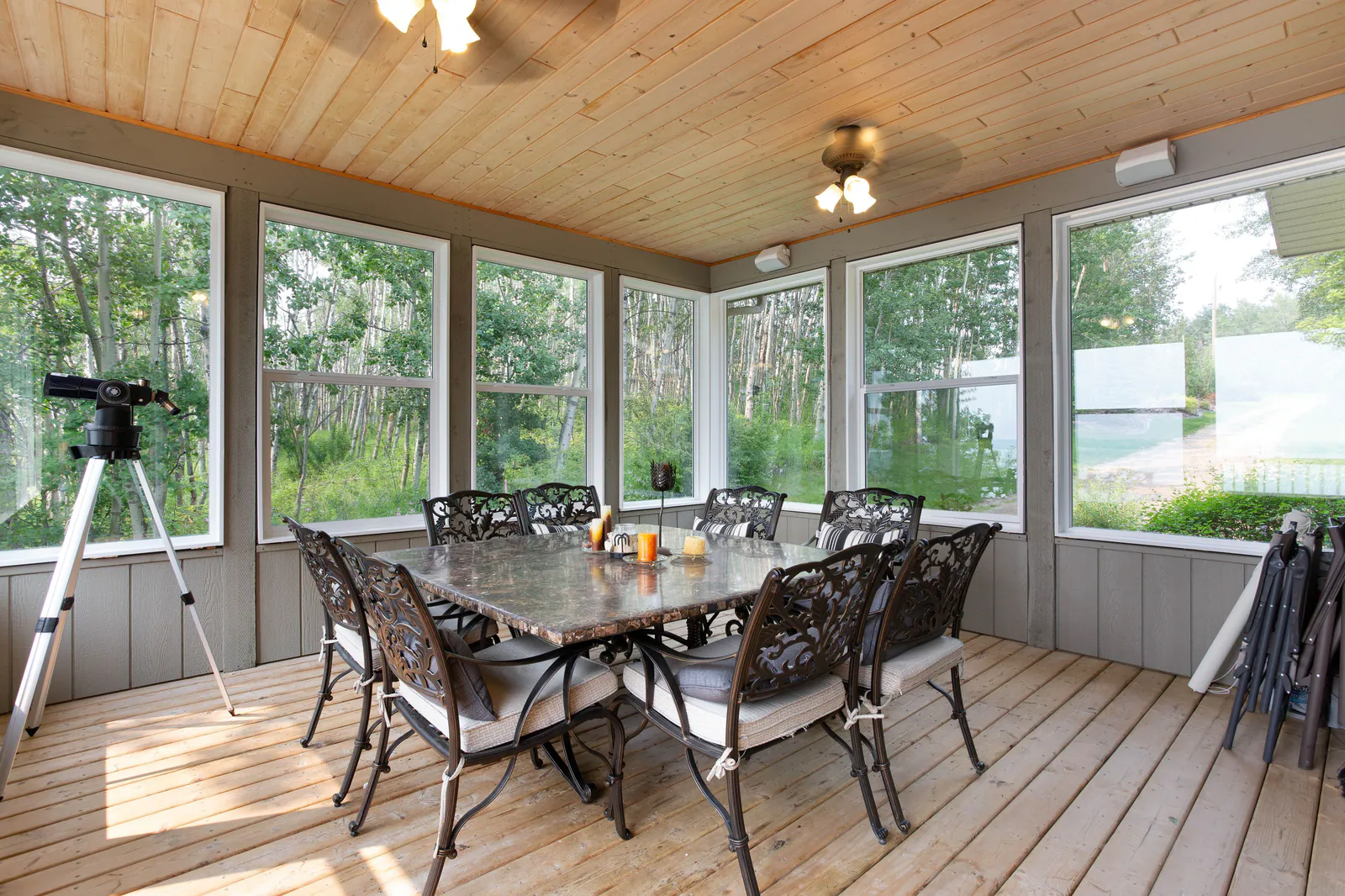 Sunroom surrounded by windows